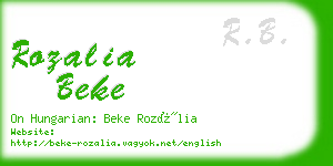 rozalia beke business card